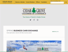 Tablet Screenshot of cedargrovechamber.com